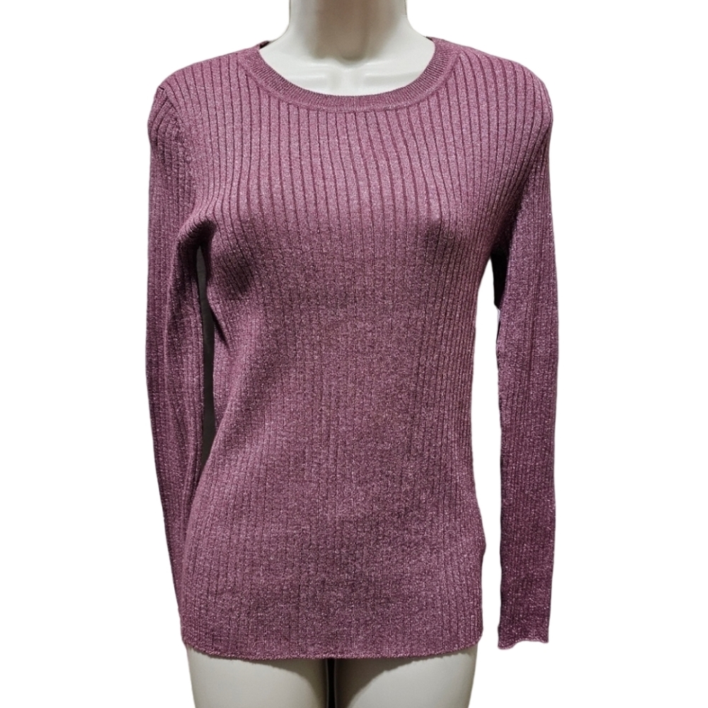 NWT Women's Nine West Mauve Sparkle Sweater